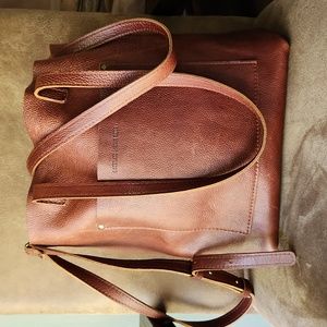 Portland Leather Goods FSCB Full Size Crossbody Tote in Nutmeg